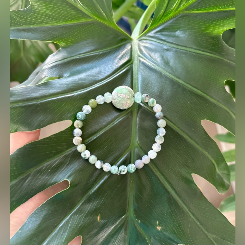 Jasper, Amazonite & Moss Agate Bracelet – Grounding & Soothing - Picture 3 of 3